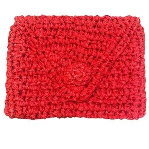 Koret Vintage Blue Woven Clutch Bag Envelope